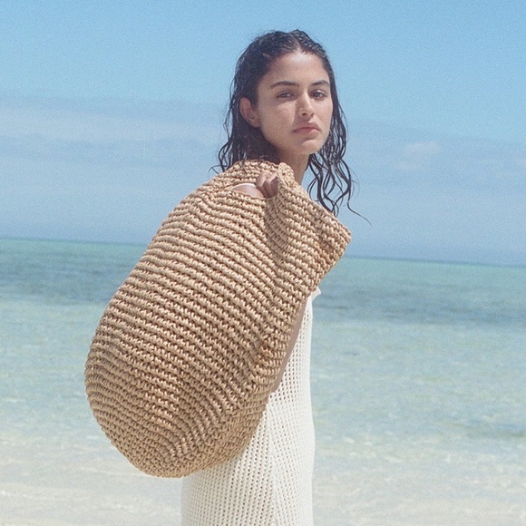 Zulu & Zephyr Round Straw Bag - Natural - Picture 9 of 9